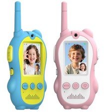 Video Walkie Talkies for Kids, 2 Pack Rechargeable Video Call Toys with 2 Scr...