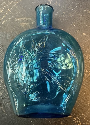 Vintage Clevenger Bros. Sage Blue Embossed Apothecary Herb of the Month Jar