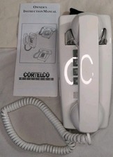 Cortelco White Wall Phone 255415-VBA-20M Gently Used Open Box