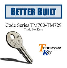 Better Built Truck & Tool Box Keys / Select your code  / key Series TM700-TM729