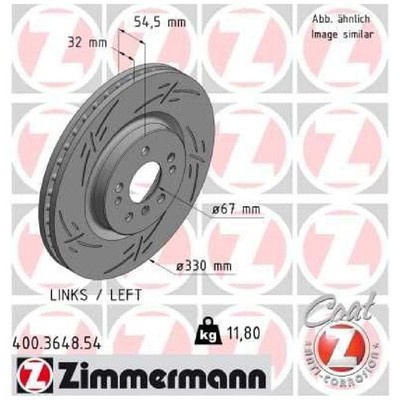 Zimmermann Scheibenbremse vorne links A1644211312 A1644210412 25929764