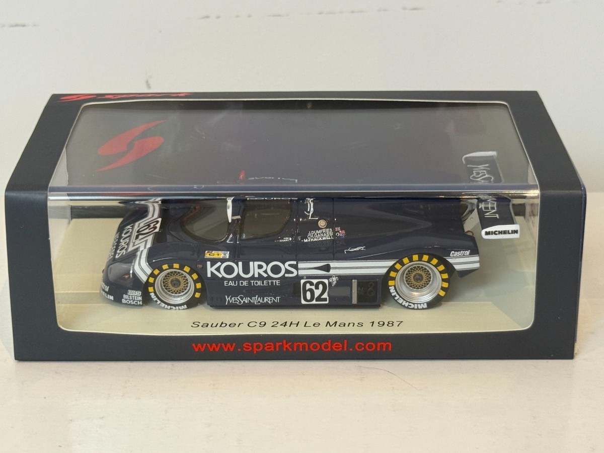 SPARK 1:43 SCALE SAUBER C9 24H LE MANS 1987 #62 S1256 KOUROS | eBay
