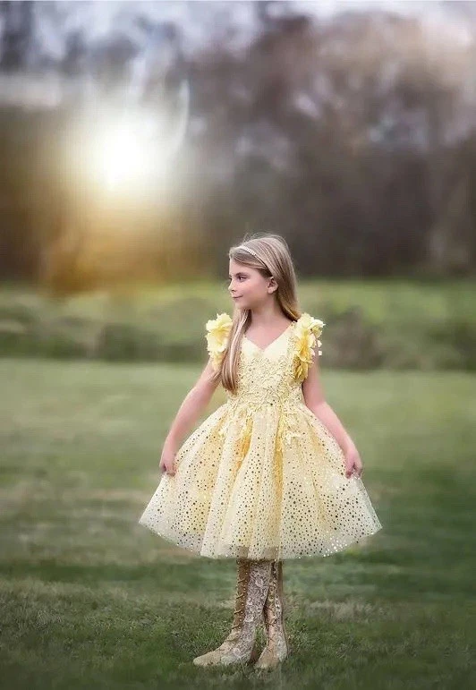 Trish Scully Girl's Natalia Dress in Sunshine Yellow Size 10 NEW Holiday Wedding