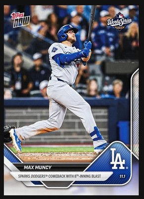 Max Muncy 2025 MLB Topps NOW #920 8th Inning HR World Series Game 7 Presale 