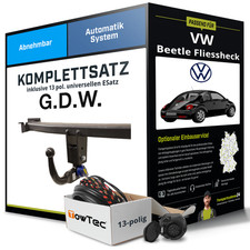 Für VW Beetle Fliessheck 9C1,1C1 Anhängerkupplung abnehmbar +eSatz 13pol uni 03-