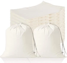 50 Pcs 6 x 8 Inches Muslin Bags with Drawstring Cotton Drawstring Sachet Bags...