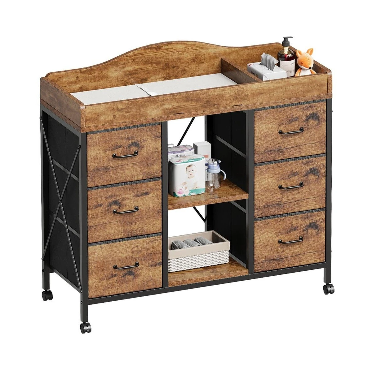 dark brown changing table dresser Covetown Dark Brown Dresser