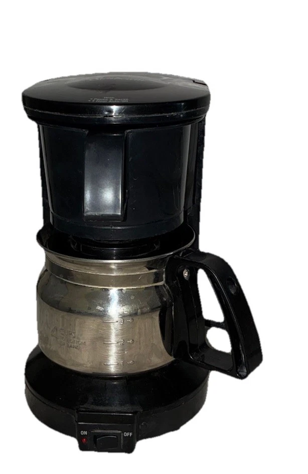 Sunbeam Coffee Maker Stainless Steel Carafe 4-cup Mini Black 3278 Vintage