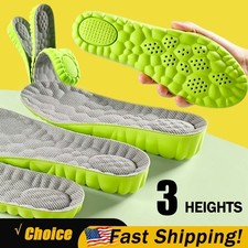 4D Height Increasing Insoles for Men Women Ultra Soft Shoe Inserts US7-12