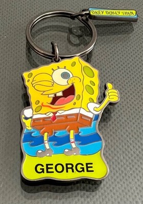 Universal Studios Florida Sponge Bob Schlüsselanhänger Schlüsselring mit George NEU