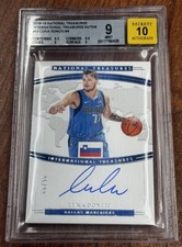 2018-19 Luka Doncic National Treasures International RC Rookie Auto /99 BGS 9/10