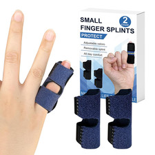 Small Trigger Finger Splint - 2 Pack Pinkie Finger Brace for Broken Finger, Knuc