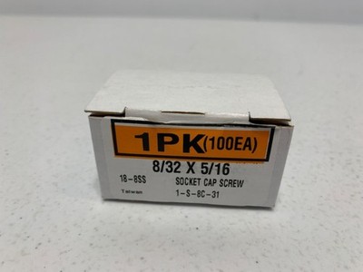 McMaster Carr 1-S-8C-31 Socket Cap Screw 8/32 X 5/16 (lot of 100)