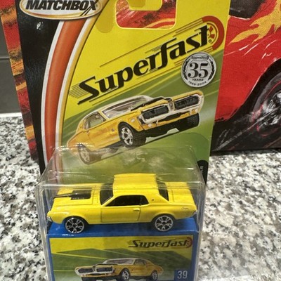 Matchbox Superfast #39 1968 Mercury Cougar, Yellow, 1:64, NIB