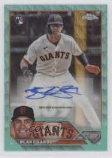 2023 Topps Chrome Update Aqua Wave Refractor /199 Blake Sabol #AC-BSA Auto 0ys7