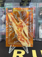 2026 Topps Chrome Marvel #51 Human Torch Orange Lightning Refractor /25