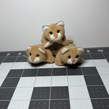 Vintage 1997 Pound Puppies 3 Baby Lions Mountain Lions Plush