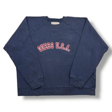 Vintage 90s Guess Jeans USA Pullover Sweatshirt Embroidered Logo Men  s Size XL