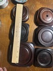 Lots Of 6 Pieces Vintage Chinese square Wooden Table Display Stands — photo 2