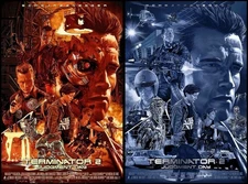 TERMINATOR 2 Juan Carlos Ruiz Burgos Print Poster FOIL SET of 2 Mondo RARE