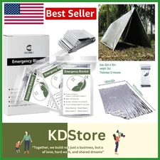 3 Pack Emergency Mylar Thermal Blankets Waterproof Windproof Survival Foil