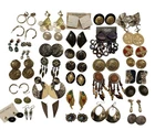 Vintage  Modern Costume Jewelry Lot 36 Pair Earrings Clip On Rhinestones