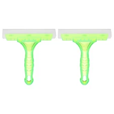 2pcs Squeegee 6 Inch Water Blade Shower Squeegee for Window Door, Light Green