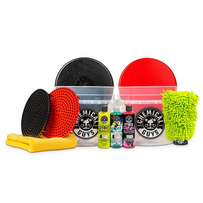 #ad 16 oz Chemical Guys Car Wash Bucket Kit HOL129 Best Items Including Chemicals $154.99