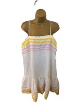 Lisa Marie Fernandez for Target Ric Rac Ruffle Sundress Linen Blend White M