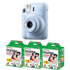 Fujifilm Instax Mini 12 Instant Film Camera Blue+ Mini Film Kit - 3 Pack