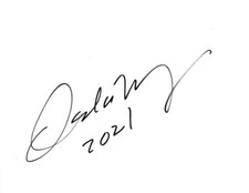 Oscar del la Hoya Signed 8.5x11 White Glossy Photo Paper BECKETT #BD28120