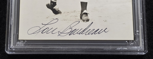 LOU BOUDREAU Signed Real Photo Postcard-HALL OF FAME-CLEVELAND INDIANS-PSA - Picture 2 of 4