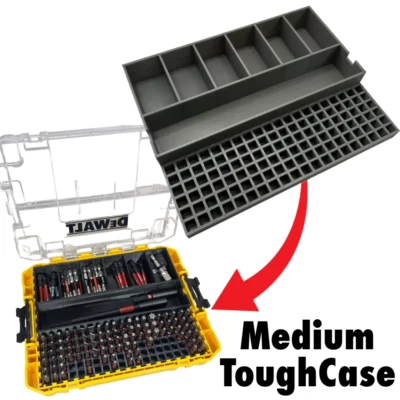 3DEXCEL Impact bit insert for DEWALT Medium ToughCase (7 compartment + 120 bit) DWAN2190
