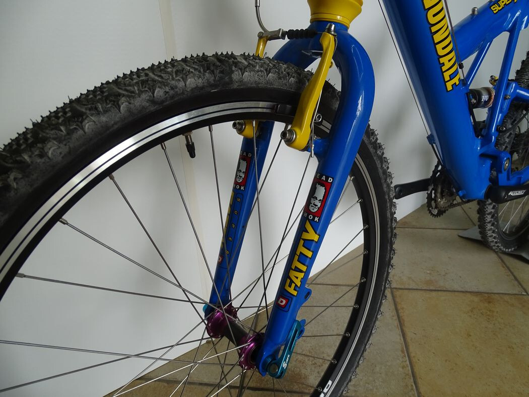 Sacoche Vélo Vintage CANNONDALE Années 80 - Bleu - Fixation Rails Selle & Guidon - Taille Moyenne - Etat Correct