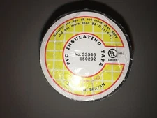 Lauriland PVC Insulation Black Electrical Tape No. 33546 7mil x 3/4" x 60' 10pk