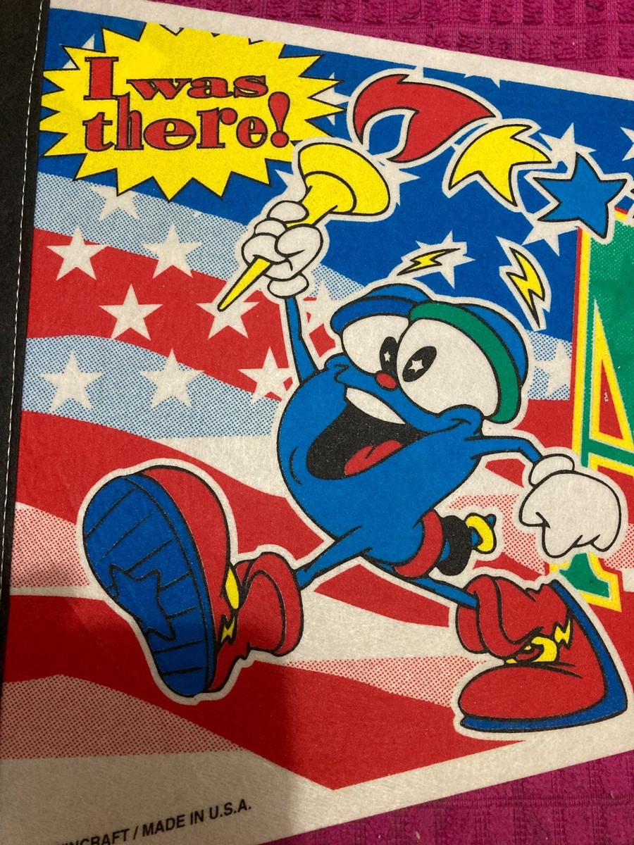 VTG 1996 ATLANTA OLYMPIC GAMES PENNANT - SUMMER - GEORGIA Izzy
