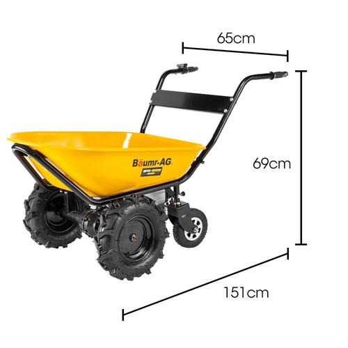 BAUMR-AG 40V Motorised Wheelbarrow 100L Electric Powered Motorised Wheel Barrow - Picture 11 of 12