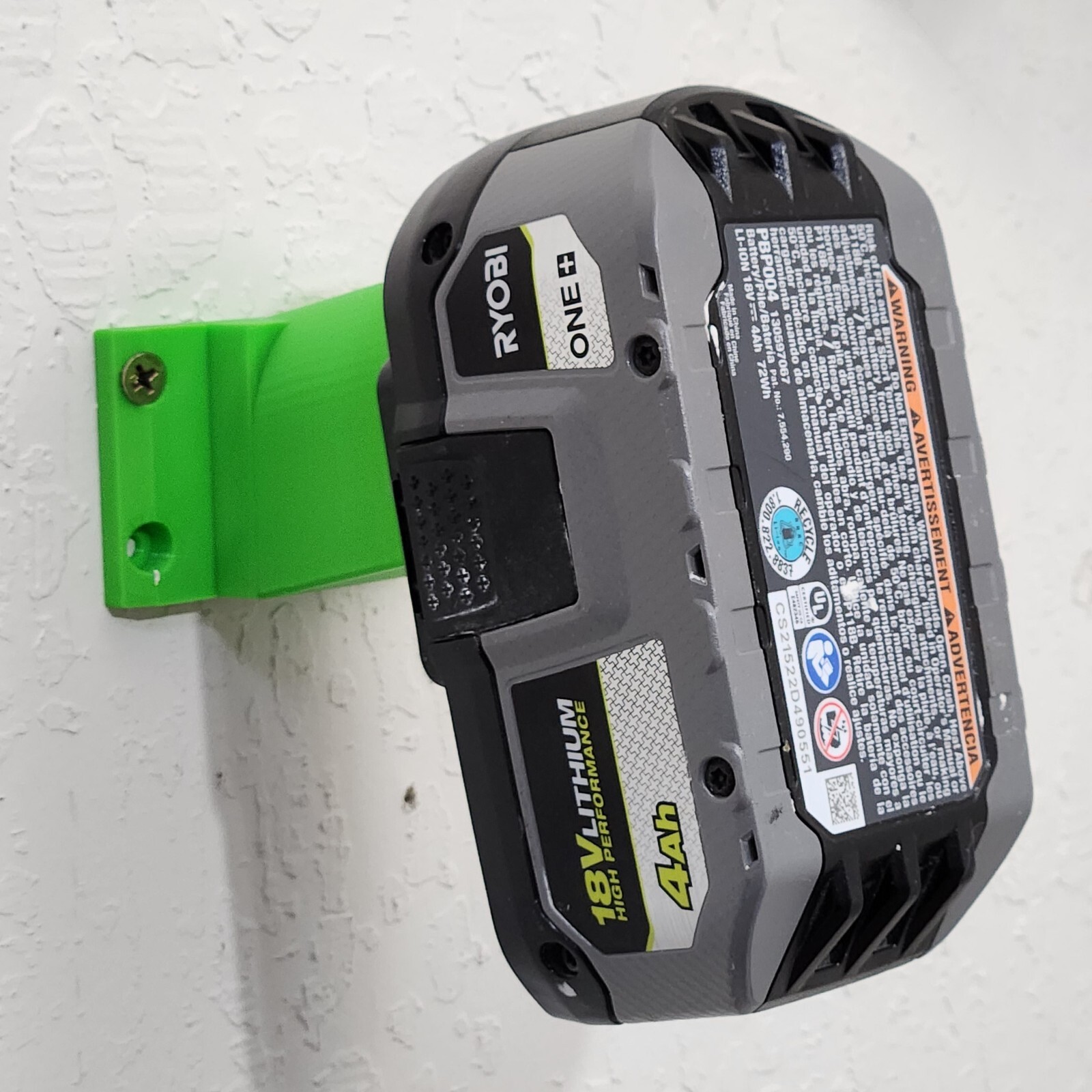 7Pack Battery Holder Wall Mount Heavy Duty For RYOBI 18V ONE+ USAMade