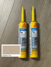 2 Pack Sikaflex 1A Polyurethane Construction Sealant, Capital Tan, In Date