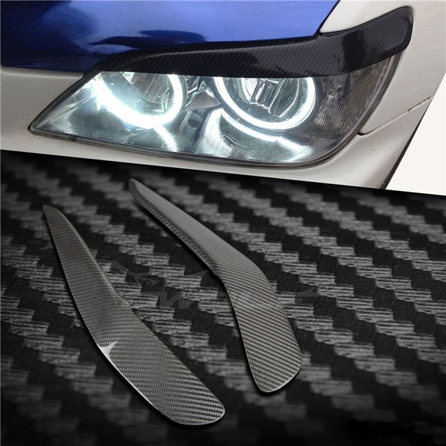 Carbon Fiber Car Headlight Cover Eyebrow Eyelid Trim Fit For Lexus
