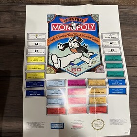 Monopoly  Nintendo NES BOX Set CIB manual And Poster TESTED