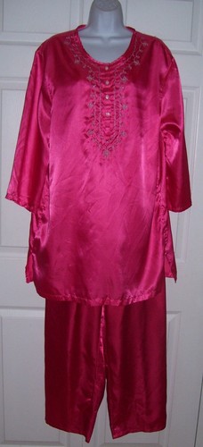 Women’s XL Pajamas Top & Pants Fuchsia Pink 2 Piece Set Mixed & Matched New - Picture 6 of 6
