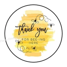THANK YOU FOR BEE-ING HERE ENVELOPE SEALS LABELS PARTY FAVORS STICKERS