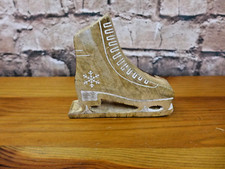 Aufsteller Figur Schlittschuh Winter Holz 10 cm hoch, 11 cm breit