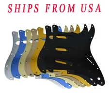 11-Hole Aluminum Anodized ST SSS Guitar Pickguard fit American/Mexican Fender