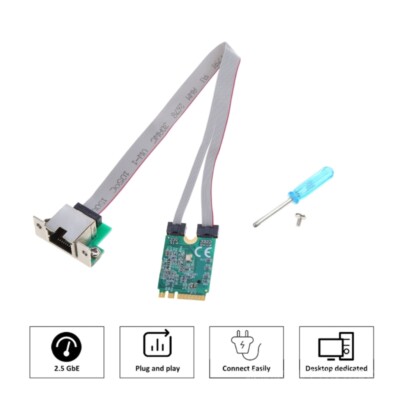 M.2 A+E Key Gigabit Ethernet Network Card for Intel RTL8125B RJ45 Lan Adapter
