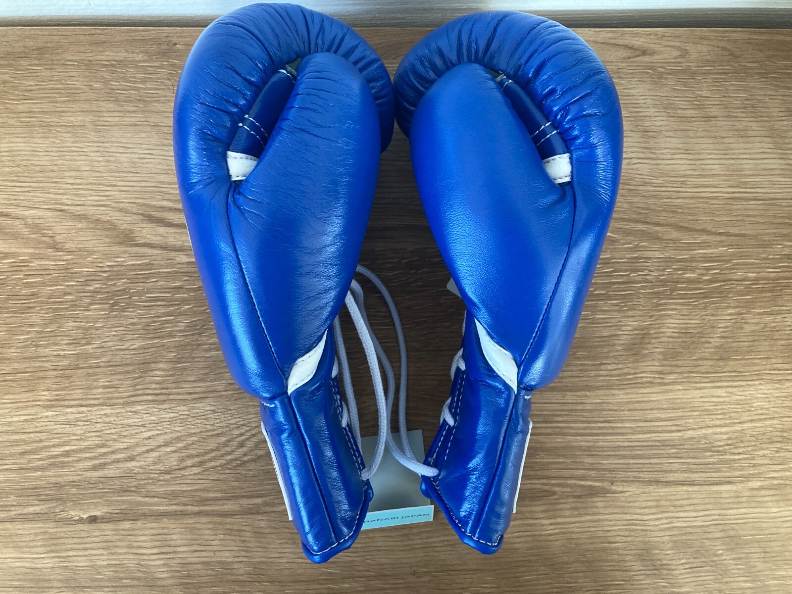 WINNING Boxing Gloves 10oz MS300 Blue Lace Up Pro Type Training Japan