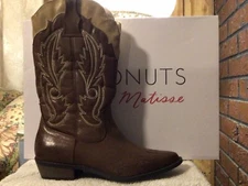 Womens Coconuts By Matisse Cimmaron Cowboy Boots, Pointed Toe, Brown, Size 8M