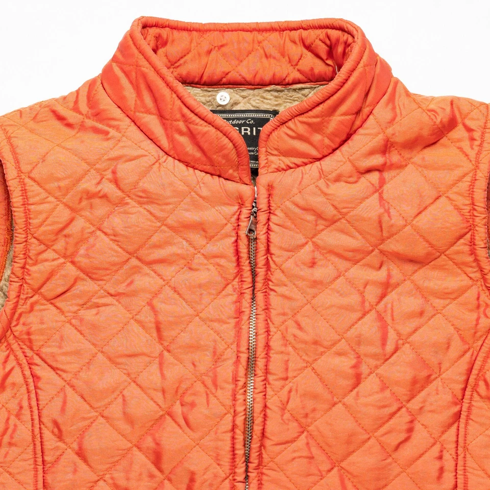 Chaleco Forrado de Sherpa Acolchado L para Mujer True Grit Naranja Cremallera Completa Mezcla de Nylon Foto 2 de 4