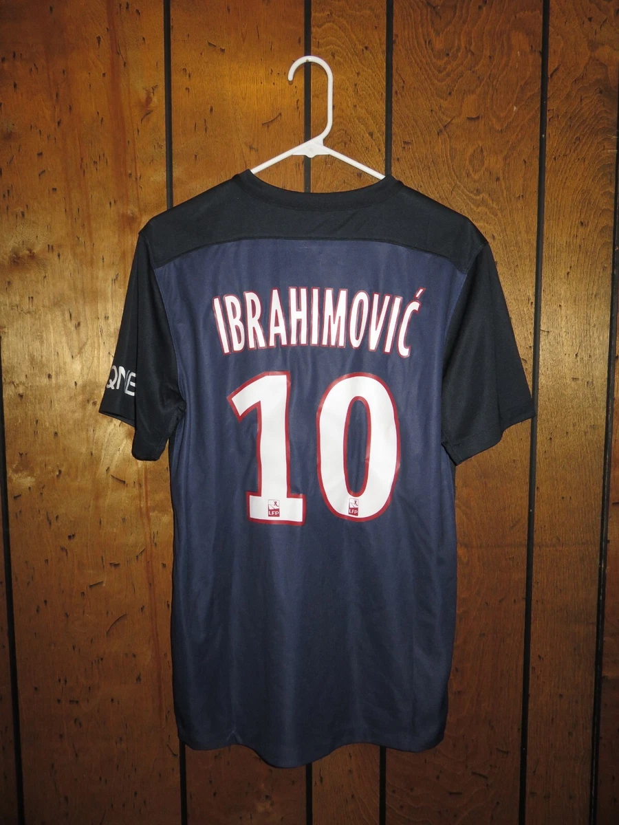 パリ・サンジェルマン IBRAHIMOVIĆ 10番 半袖 ユニフォーム Zlatan Ibrahimovic Back Signed Paris Saint Germain #10 Jersey